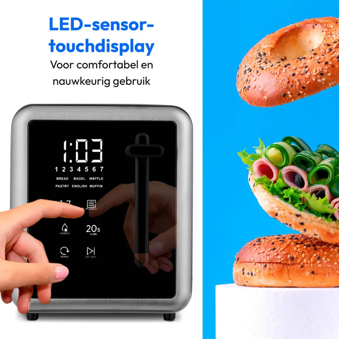 Medion MD12103 Broodrooster 4 sneetjes - 1450W - Zilver
