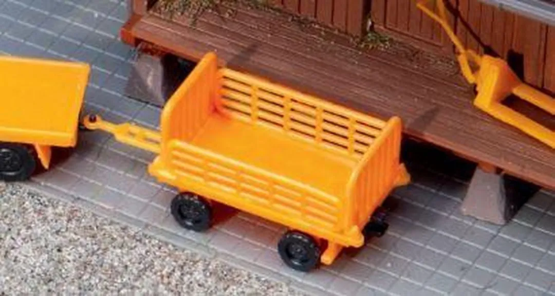 Faller H0 Bagagekarren - 2 Stuks - Oranje