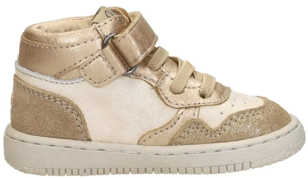 Shoesme Beige-Goud Basket Sneakertje