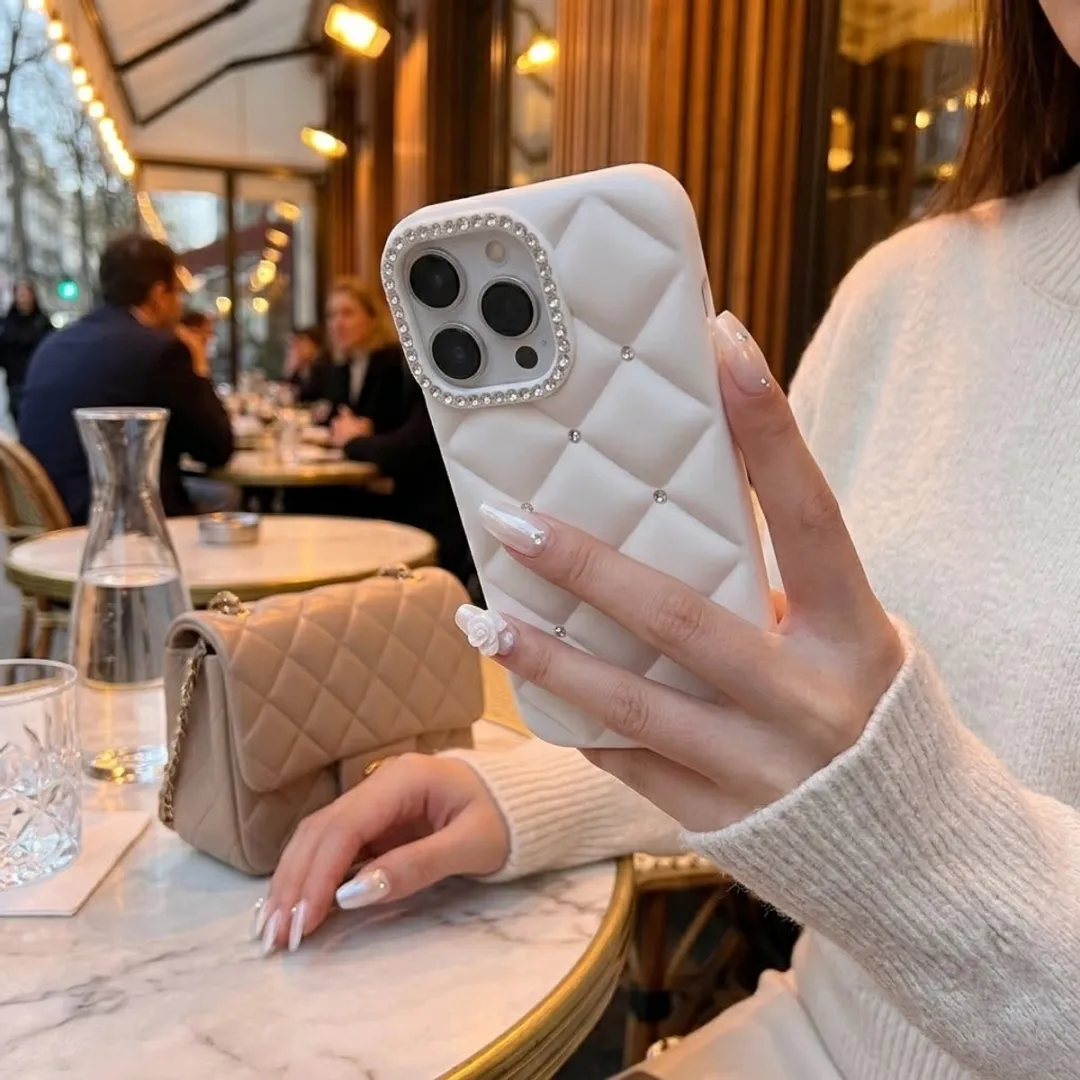 NUVEX Wit Telefoonhoesje iPhone 14 Pro Max - Strass Details