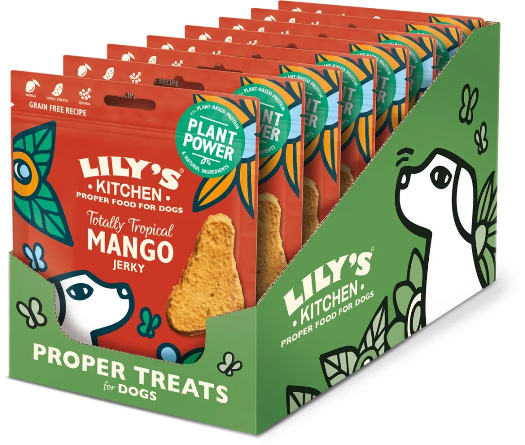 Lily's Kitchen Totally Tropical Mango Jerky Hondensnacks - 8x70g
