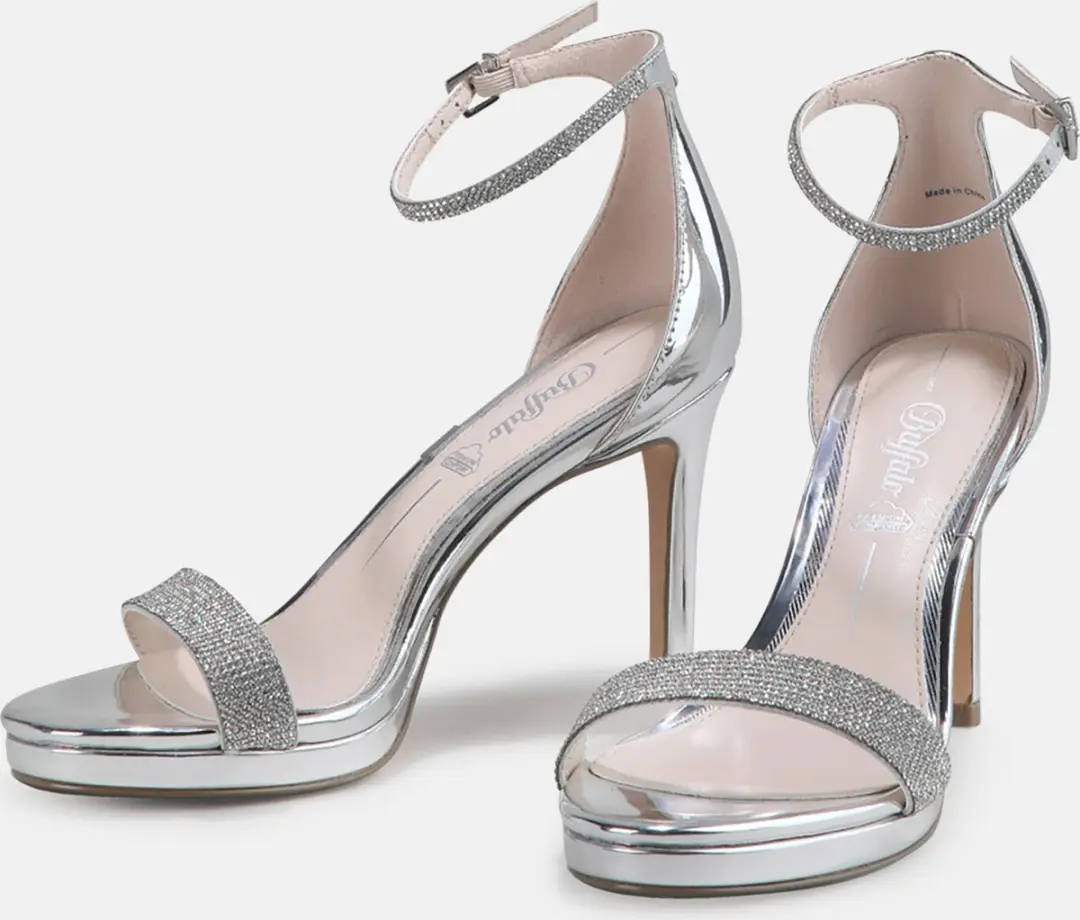 Buffalo Monroe 2 Dames Sandalen - Zilver - 40 - afbeelding 4 van 6
