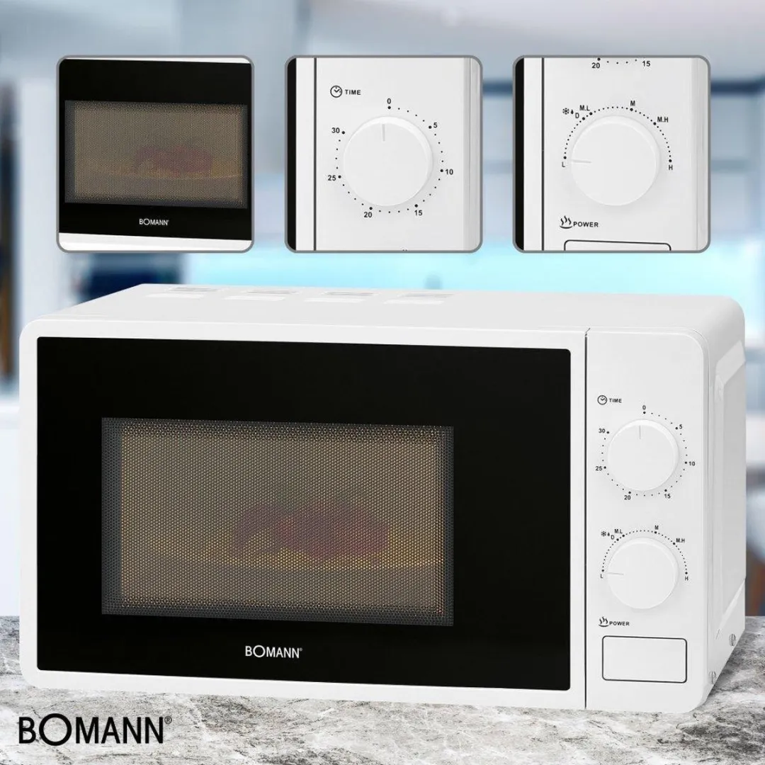 Bomann MW6014CB Magnetron 20L - 700W - Wit - afbeelding 3 van 4
