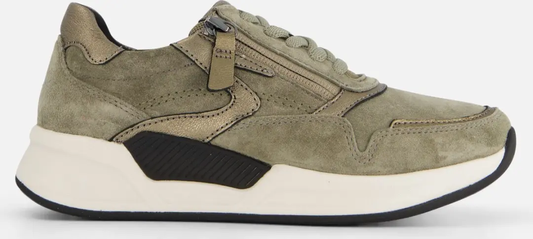 Gabor Rollingsoft Sneakers groen Suede