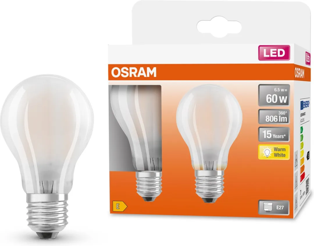 Osram LED Classic A60 E27 6,5W 806lm Warm Wit