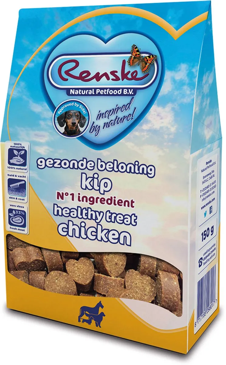 Renske Gezonde Beloning Hartjes Kip 150g - 7 Stuks