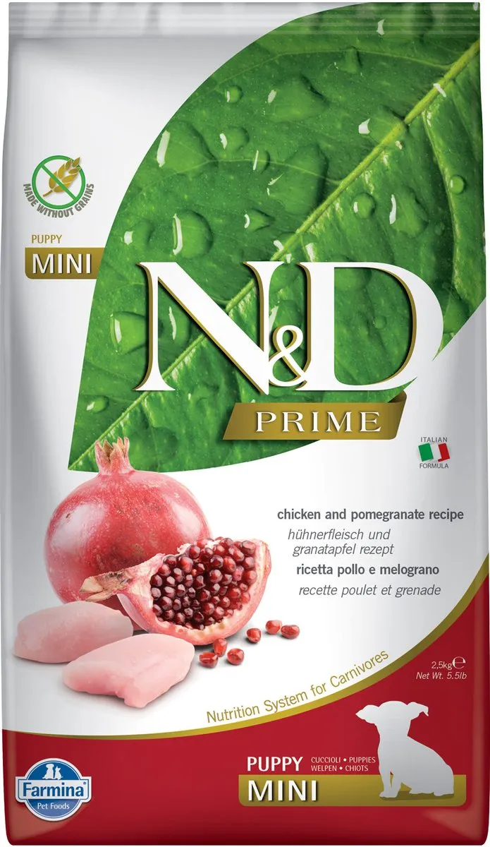 Farmina N&D Prime Puppy Mini Kip & Granaatappel 2,5kg