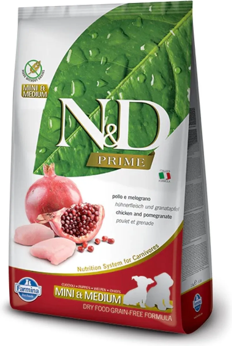 Farmina N&D Prime Puppy Mini Kip & Granaatappel 2,5kg