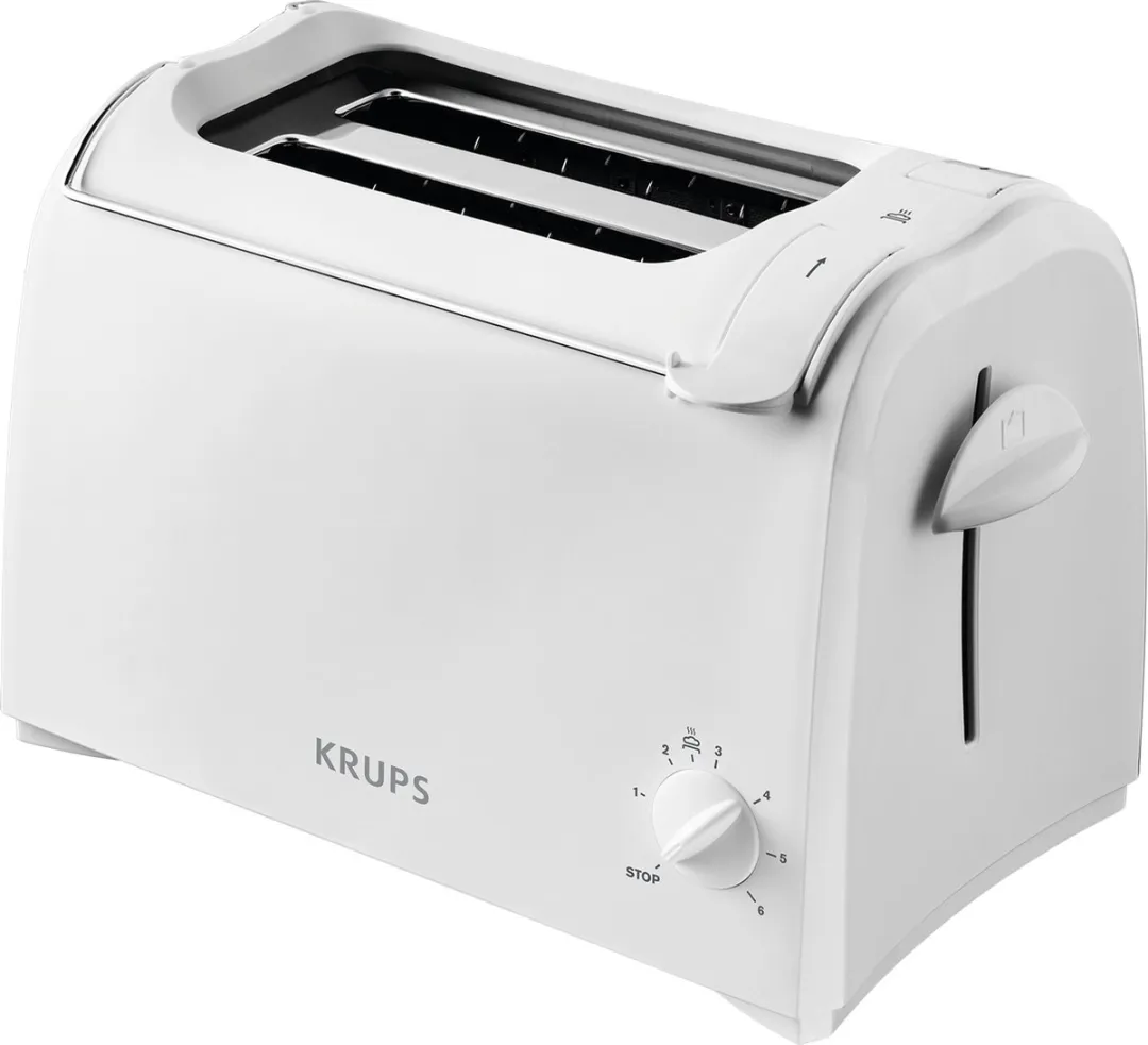 Krups Proaroma KH151110 Broodrooster 2 Sneden 850W - Wit - afbeelding 3 van 6