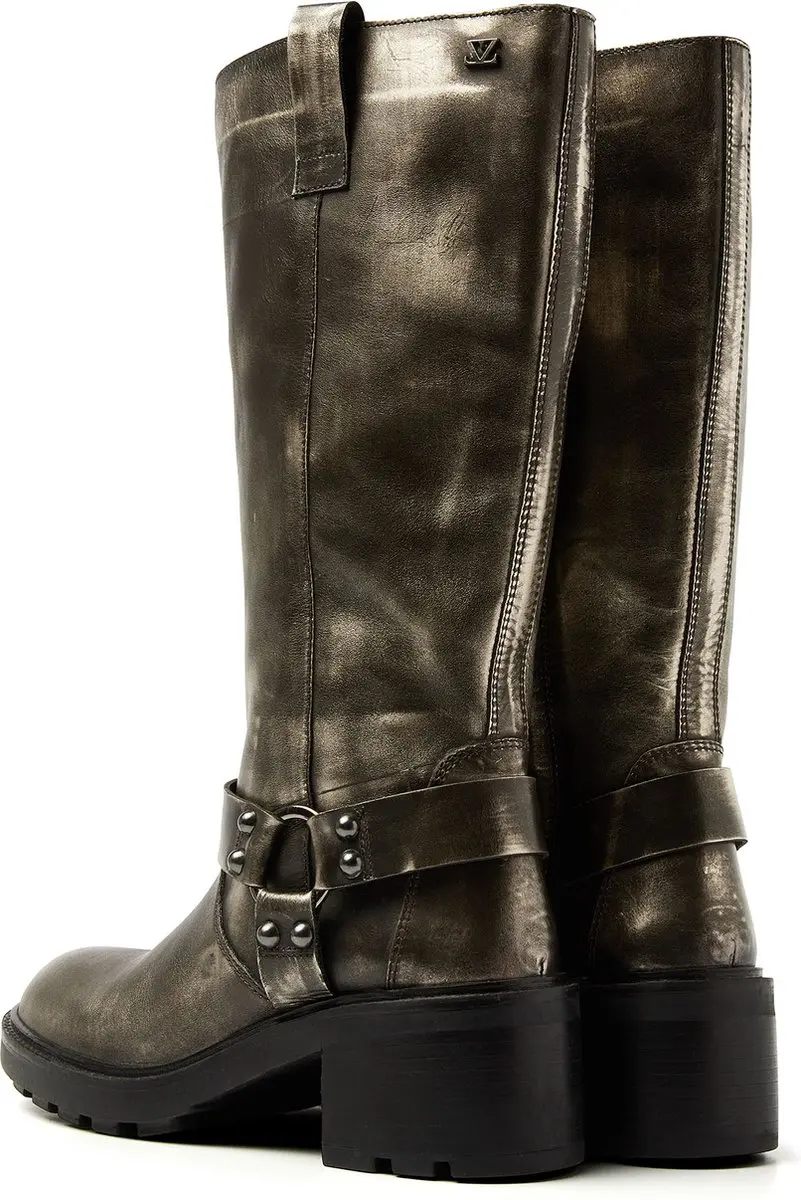 Lazamani Salome Dames Biker Boots Leer - afbeelding 2 van 4