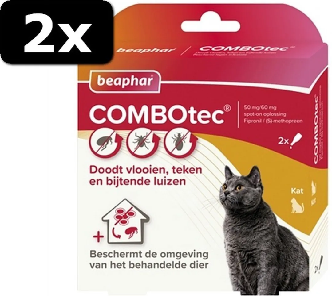 Beaphar Combotec Katpipetten 2x2 Stuks