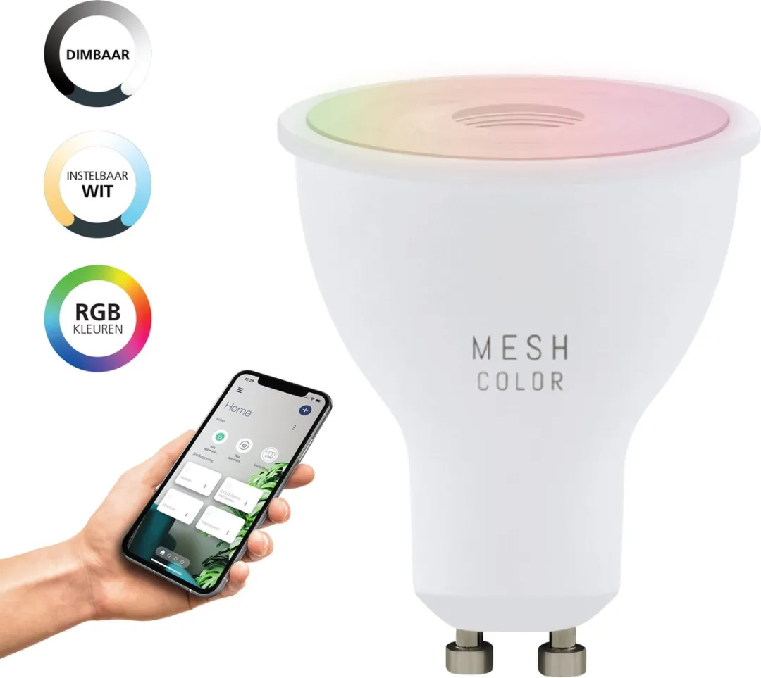 EGLO connect.z Smart LED Lamp GU10 - Ø5cm - RGB & Wit - Zigbee