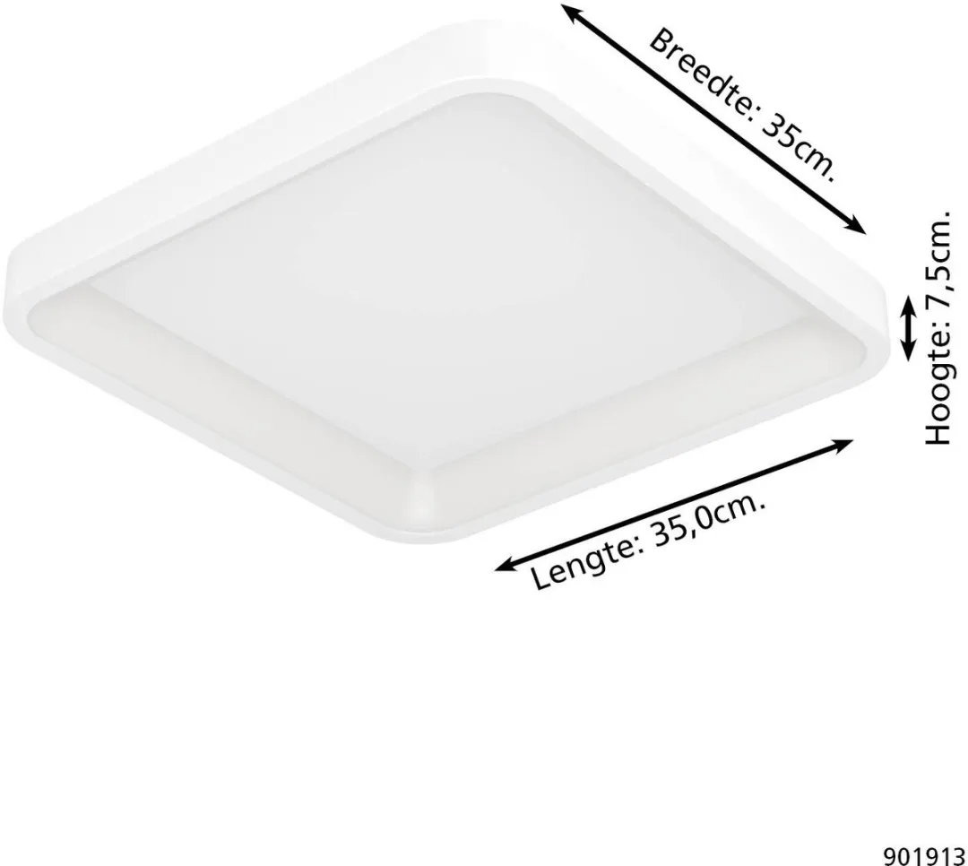 EGLO connect.z Loretello-Z Smart Plafondlamp 35cm - RGB & Wit - Zigbee