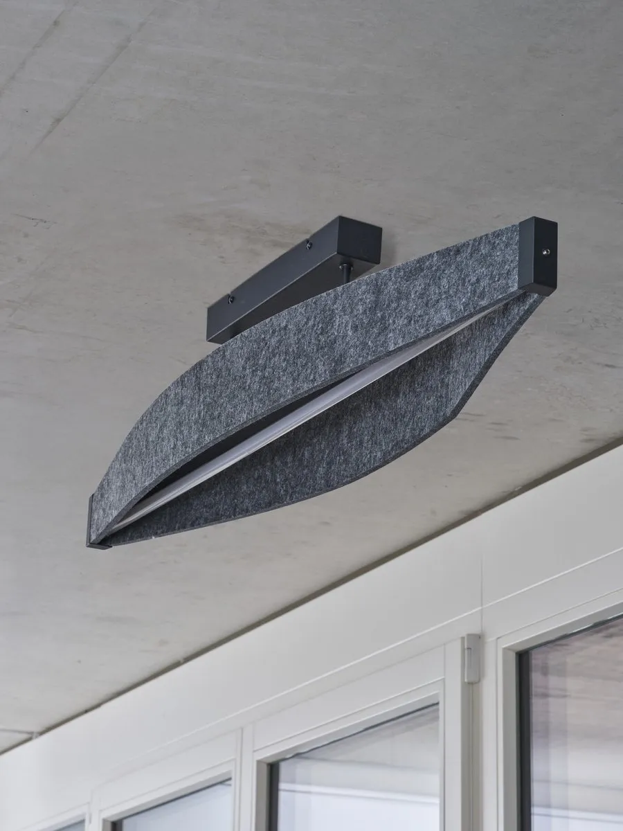 Osram Decor Flat Felt LED Plafondlamp 23W 3000K - Donkergrijs