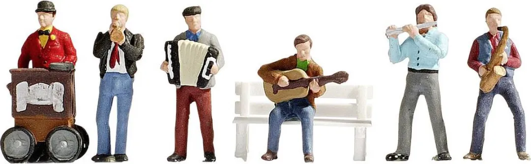 Noch Straatmuzikanten Sound Szenen Figuur - Schaal N - Meerdere kleuren