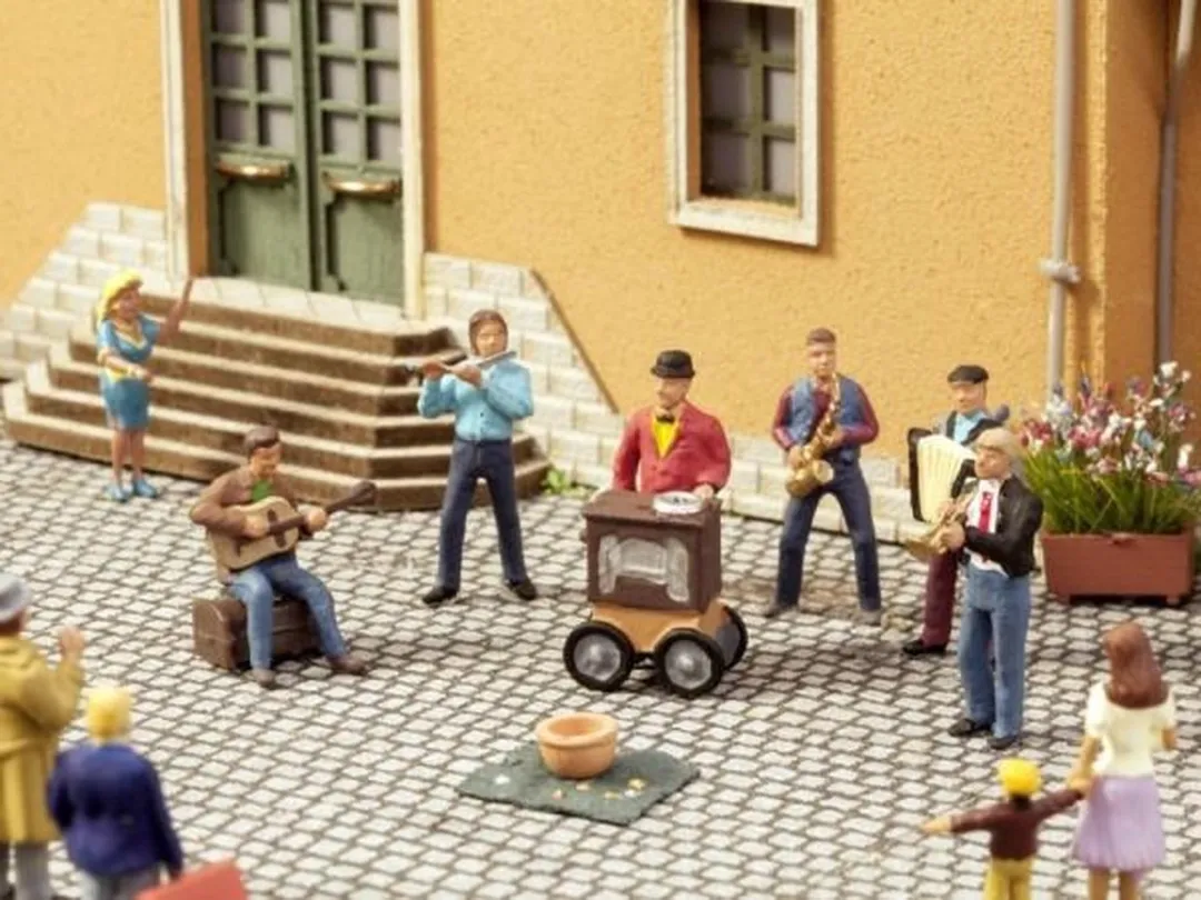 Noch Straatmuzikanten Sound Szenen Figuur - Schaal N - Meerdere kleuren