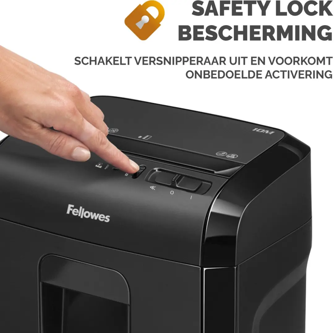 Fellowes PowerShred 10M 4630601 Papiervernietiger - Rood - afbeelding 2 van 6