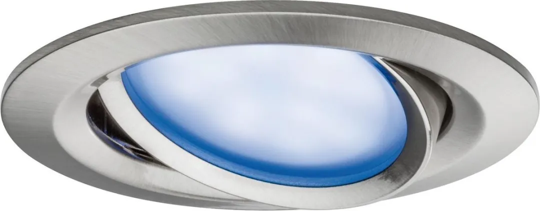 Paulmann Nova Plus Zigbee 3.0 LED-inbouwlamp Coin 3x5,2W - 1200lm - RGBW+ - Staal geborsteld