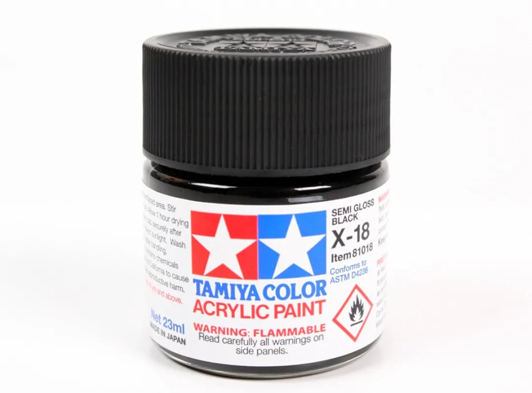 Tamiya X-18 Black Acrylverf 23ml