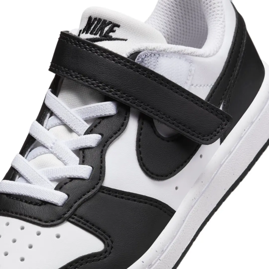 Nike Court Borough Low Recraft Kinder Sneakers - Zwart/Wit - afbeelding 2 van 6