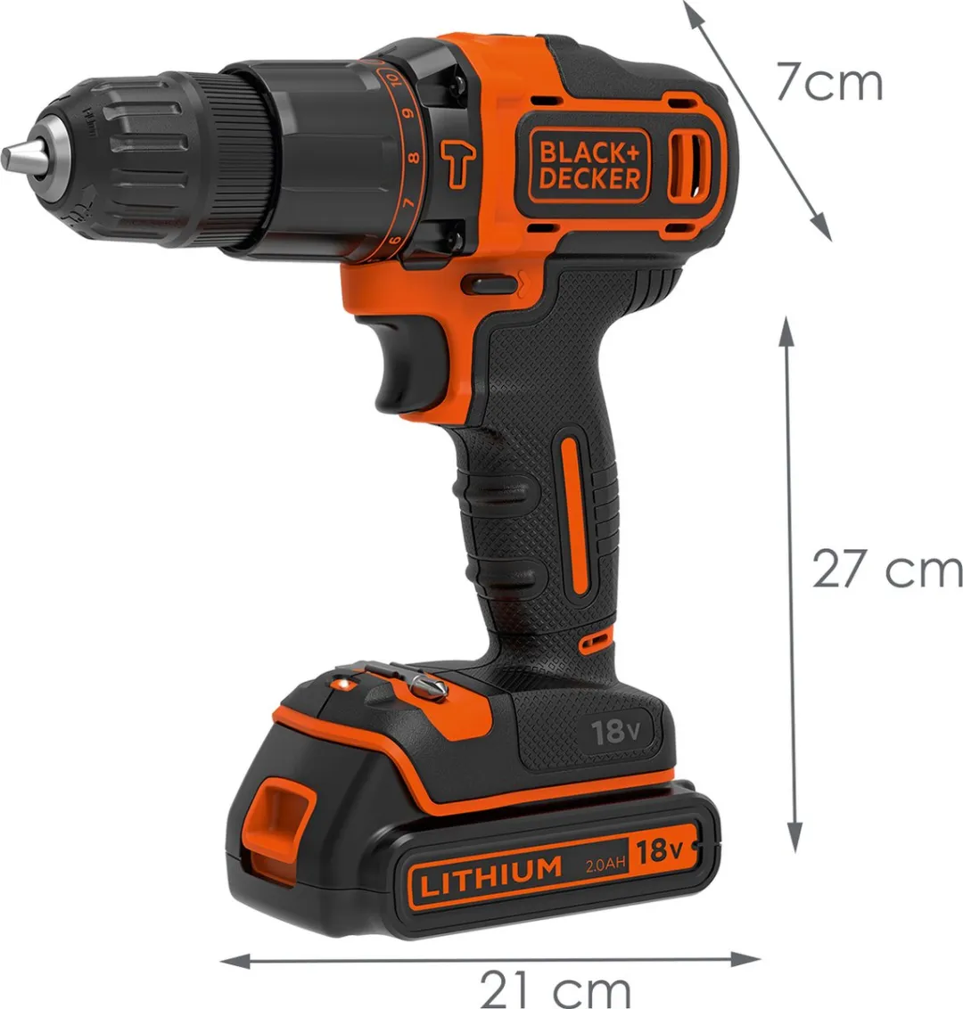 BLACK+DECKER BDCHD18BAFC-QW Accu Klopboormachine 18V - 2 Accu's