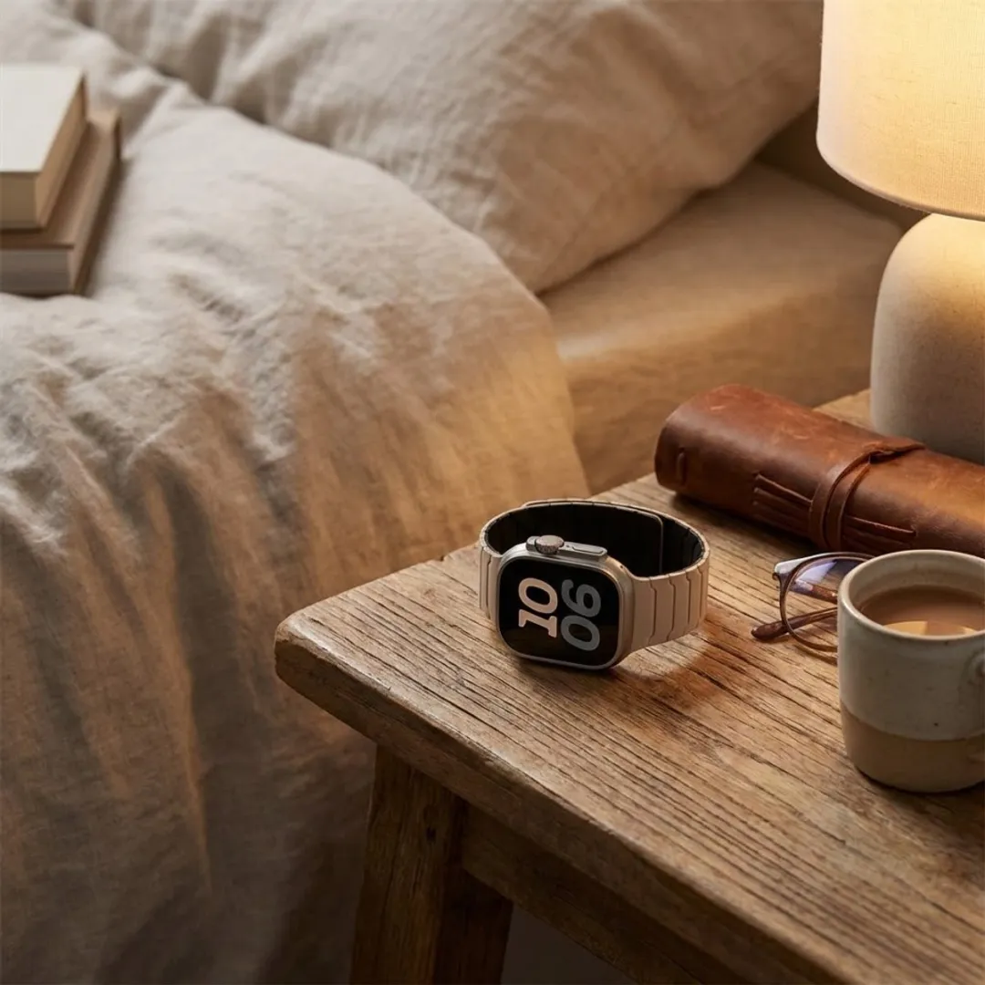 NuveX Melkthee Horlogebandje Apple Watch - 42/44/45/46/49mm - Siliconen