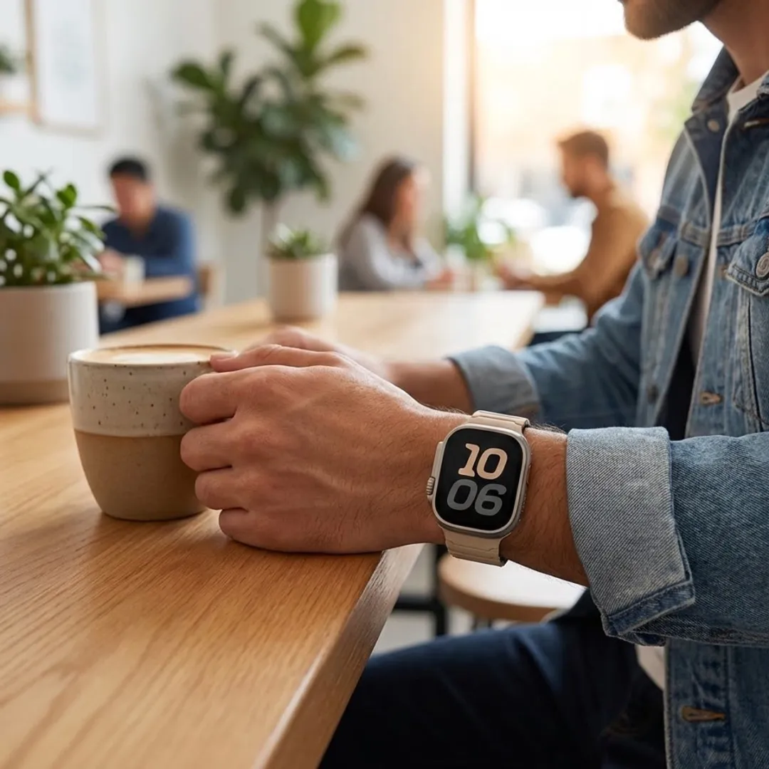 NuveX Melkthee Horlogebandje Apple Watch - 42/44/45/46/49mm - Siliconen