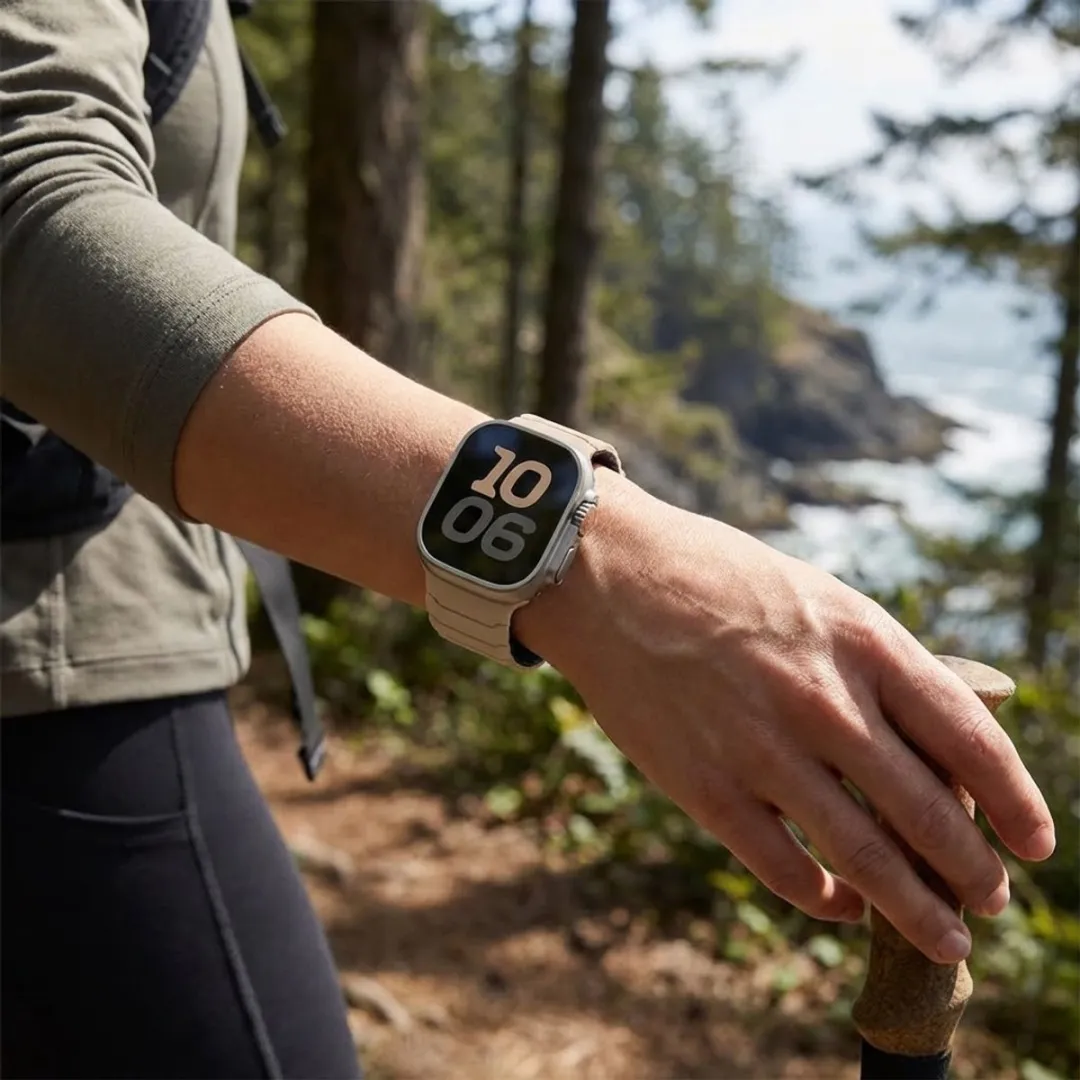 NuveX Melkthee Horlogebandje Apple Watch - 42/44/45/46/49mm - Siliconen