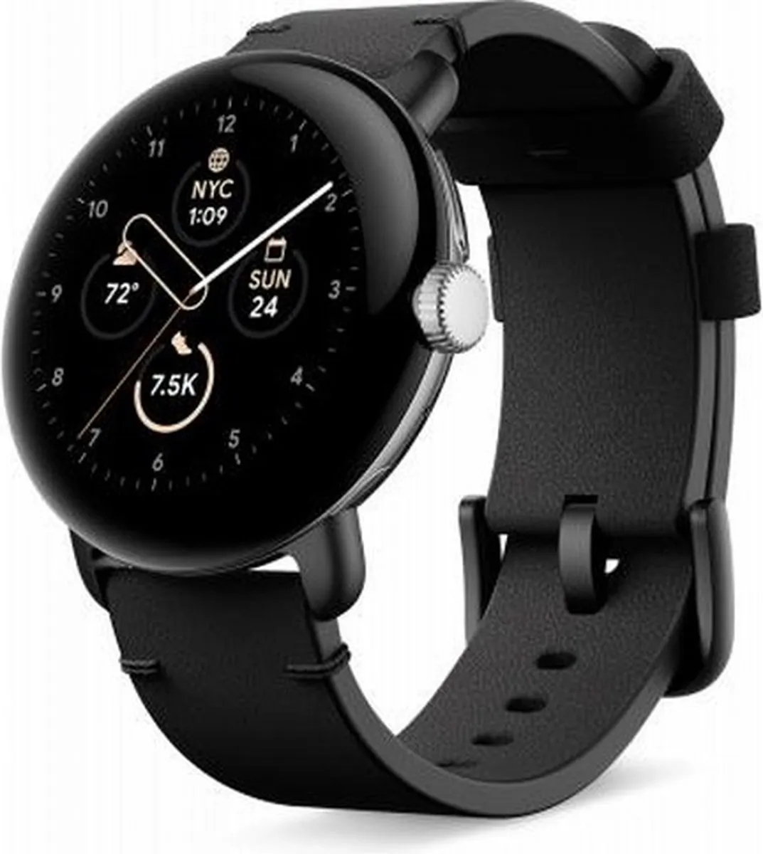 Google Pixel Watch Lederen Band S - Zwart