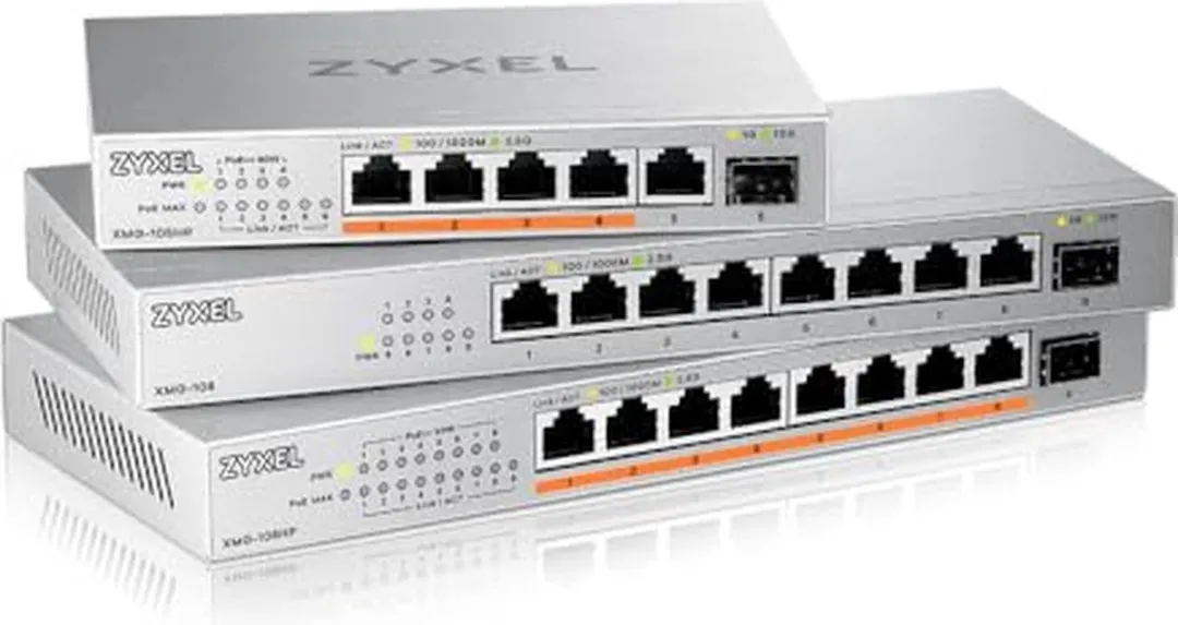 Zyxel XMG-105HP 2.5G Unmanaged Switch - 5x PoE 70W - Zilver - afbeelding 6 van 6