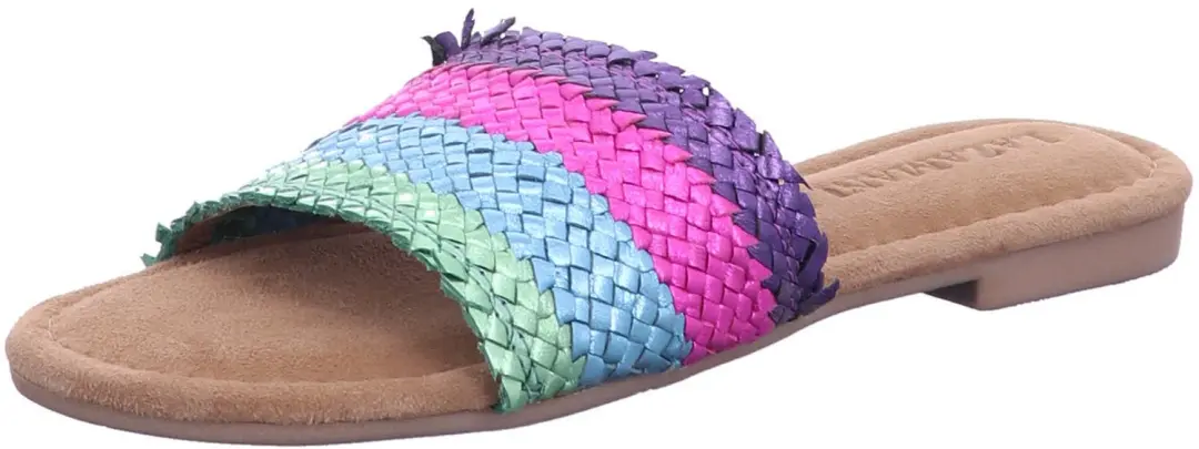 Lazamani Chloe Leren Dames Slippers Blue Maat 36