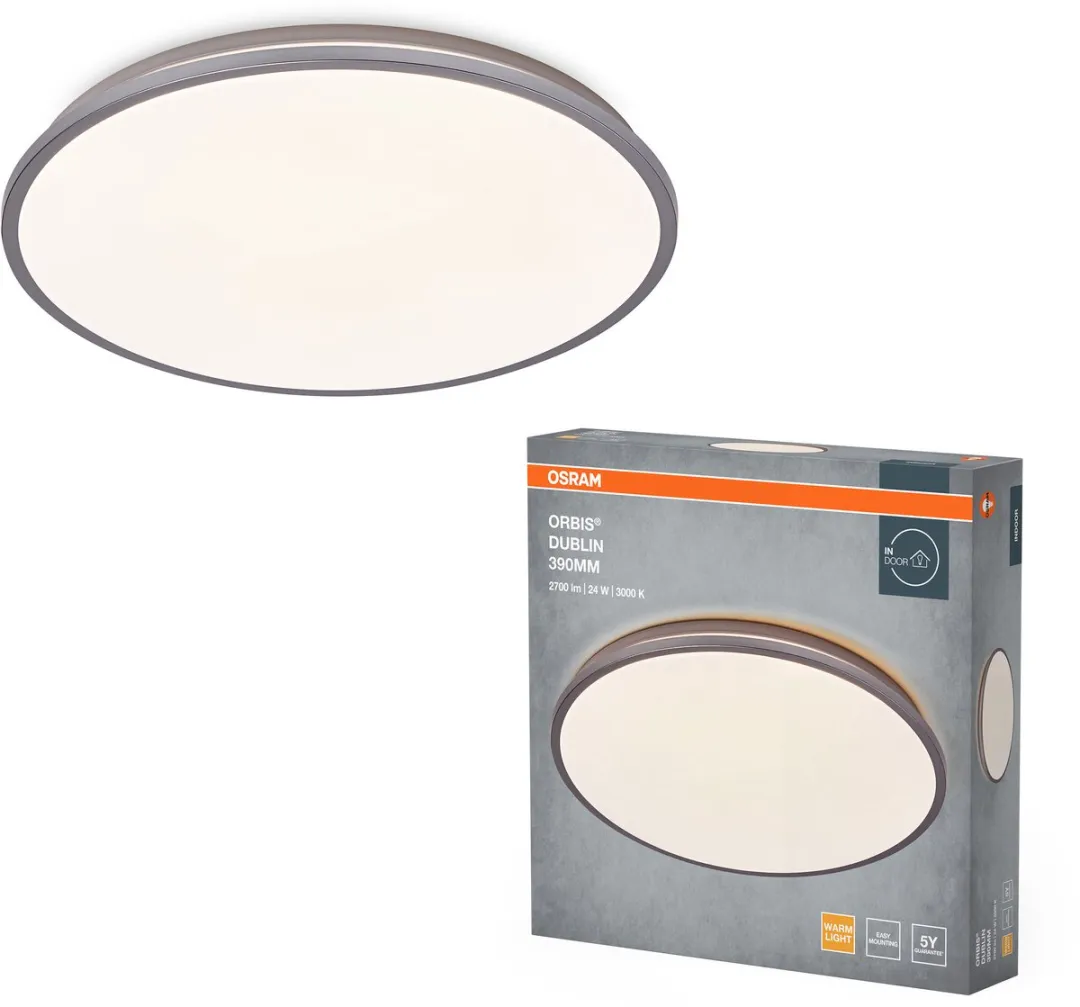 Osram Orbis Dublin LED Plafondlamp 390mm - 24W 2700lm - Zilver