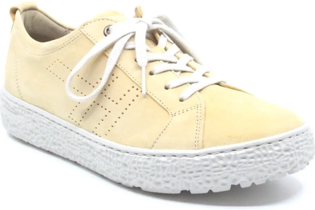 Hartjes, 162.1425, 162.1425/20 50.00, Gele chroomvrije dames sneakers wijdte H