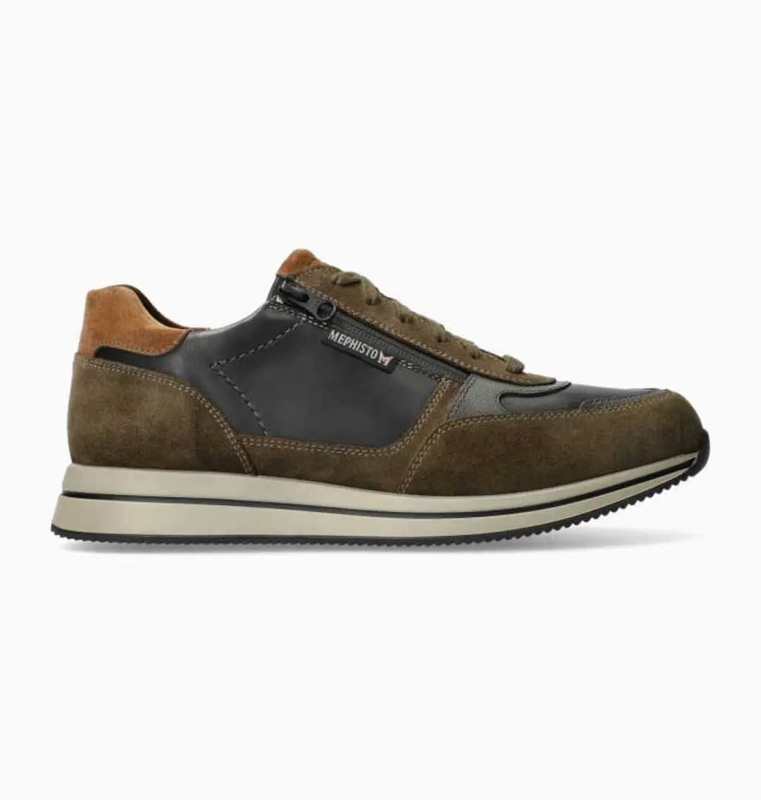 Mephisto heren sneakers kaki maat 46