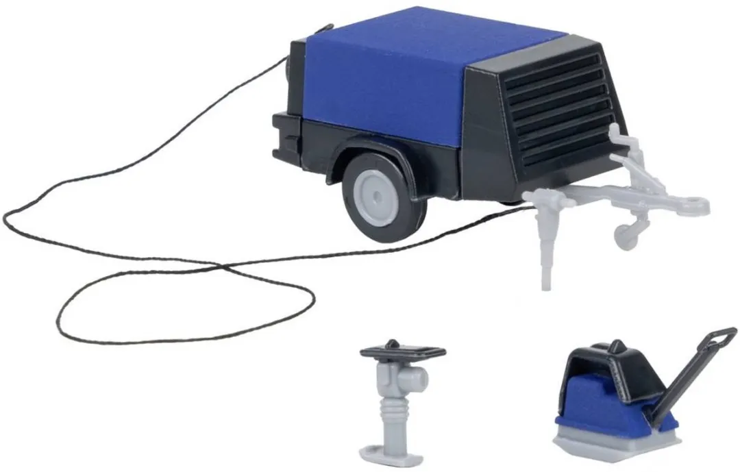 Faller H0 Bouwvakker met Compressor - Geverfd Staand