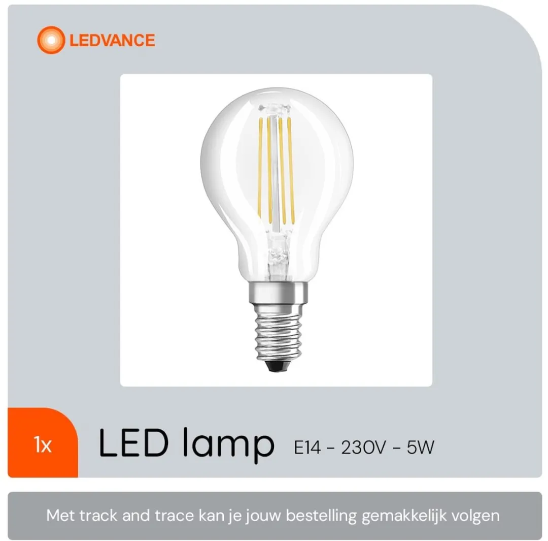 Osram LED Classic P45 E14 5W 470lm - Helder