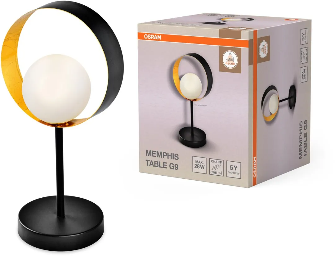 Osram Decor Memphis Tafellamp - Zwart/Goud