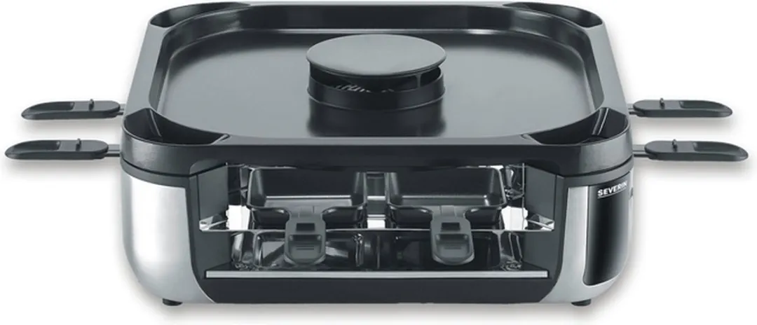 Severin RG 2379 Raclette - 8 Personen 1900W - Zwart/Zilver