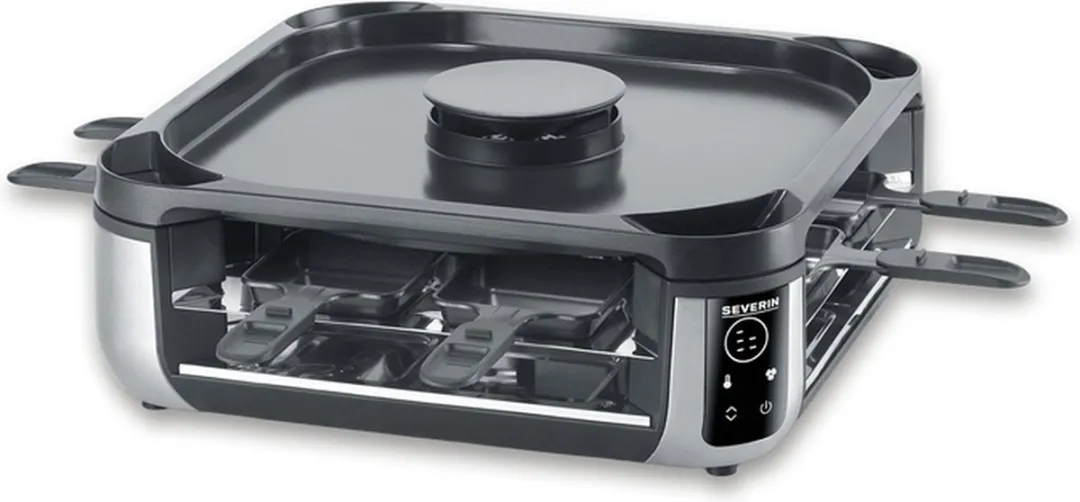 Severin RG 2379 Raclette - 8 Personen 1900W - Zwart/Zilver - afbeelding 6 van 6