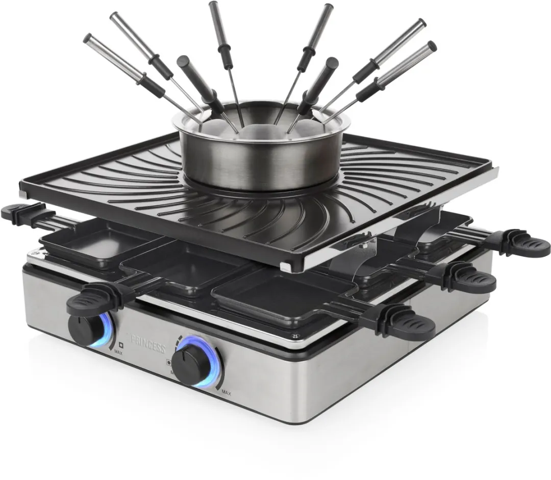 Princess 162670 Gourmetstel 8 Personen - 1800W - Zwart