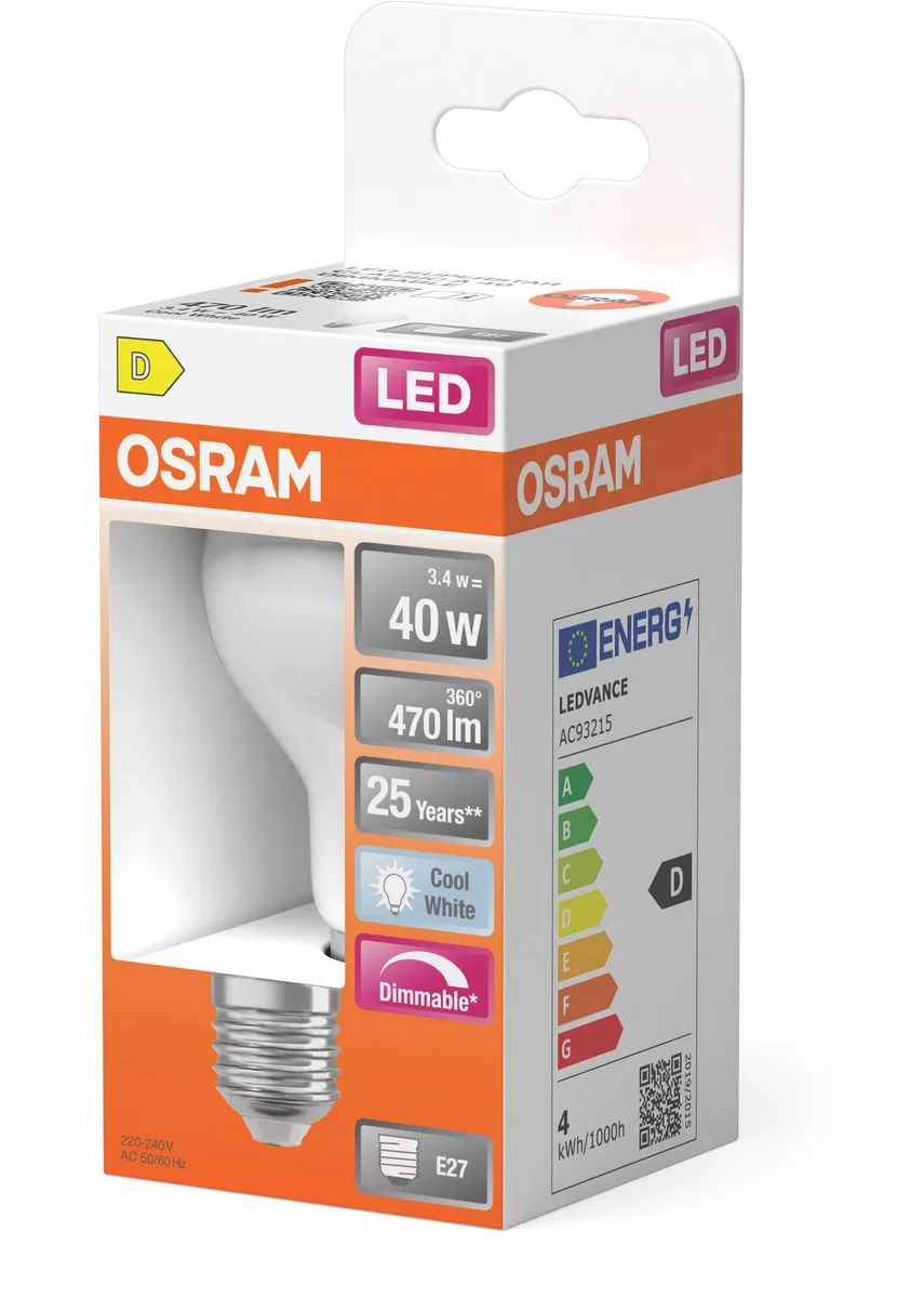 Osram LED Superstar A40 Filament 3,4W - 470lm E27 Mat