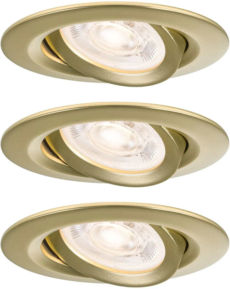 Paulmann Nova Plus GU10 LED-inbouwlamp 3x550lm 2700K - Goud mat