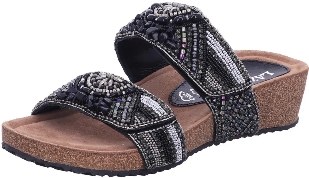 Lazamani dames slippers zwart maat 36