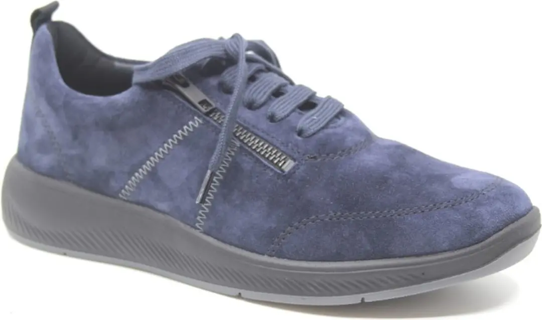 Solidus, 56283 80475, Blauwe dames sneaker wijdte H
