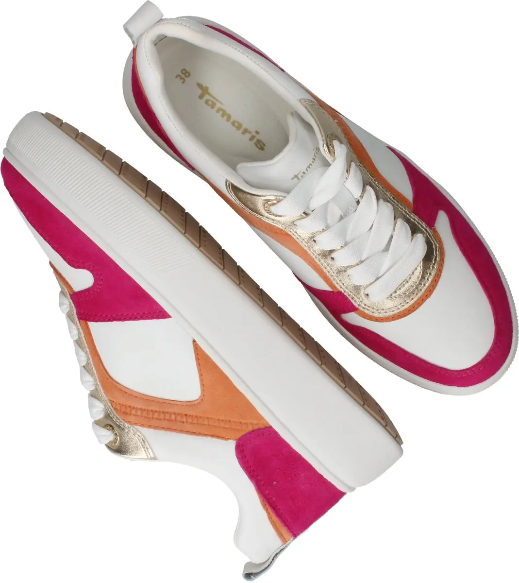 Tamaris Sneakers Roze Imitatieleer - Dames - afbeelding 4 van 6