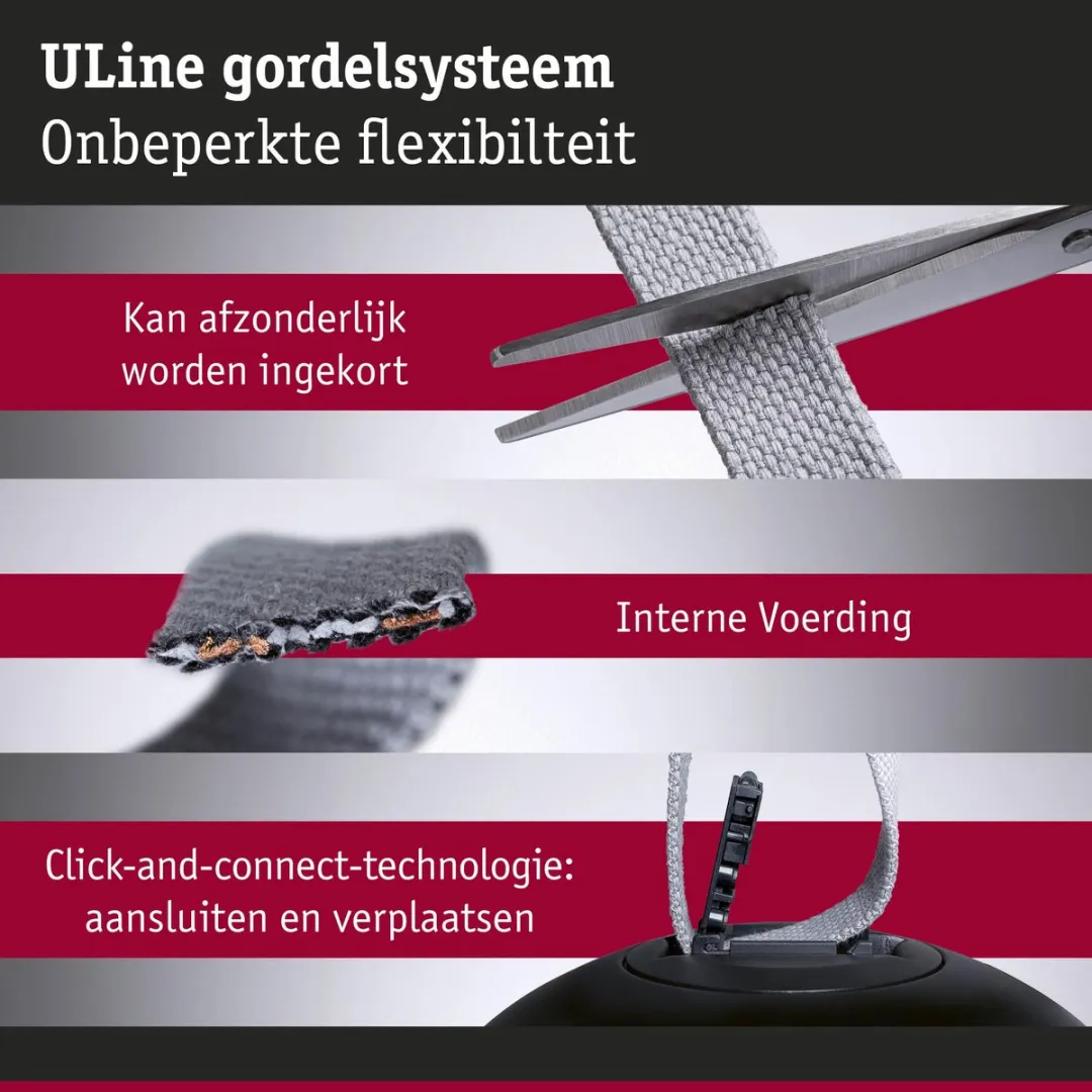 Paulmann ULine Riem Bol Starterset 5m 12W - Zwart
