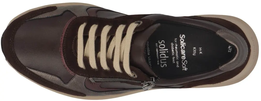 Solidus Kitty Dames Sneaker - Bruin Combi - afbeelding 6 van 6