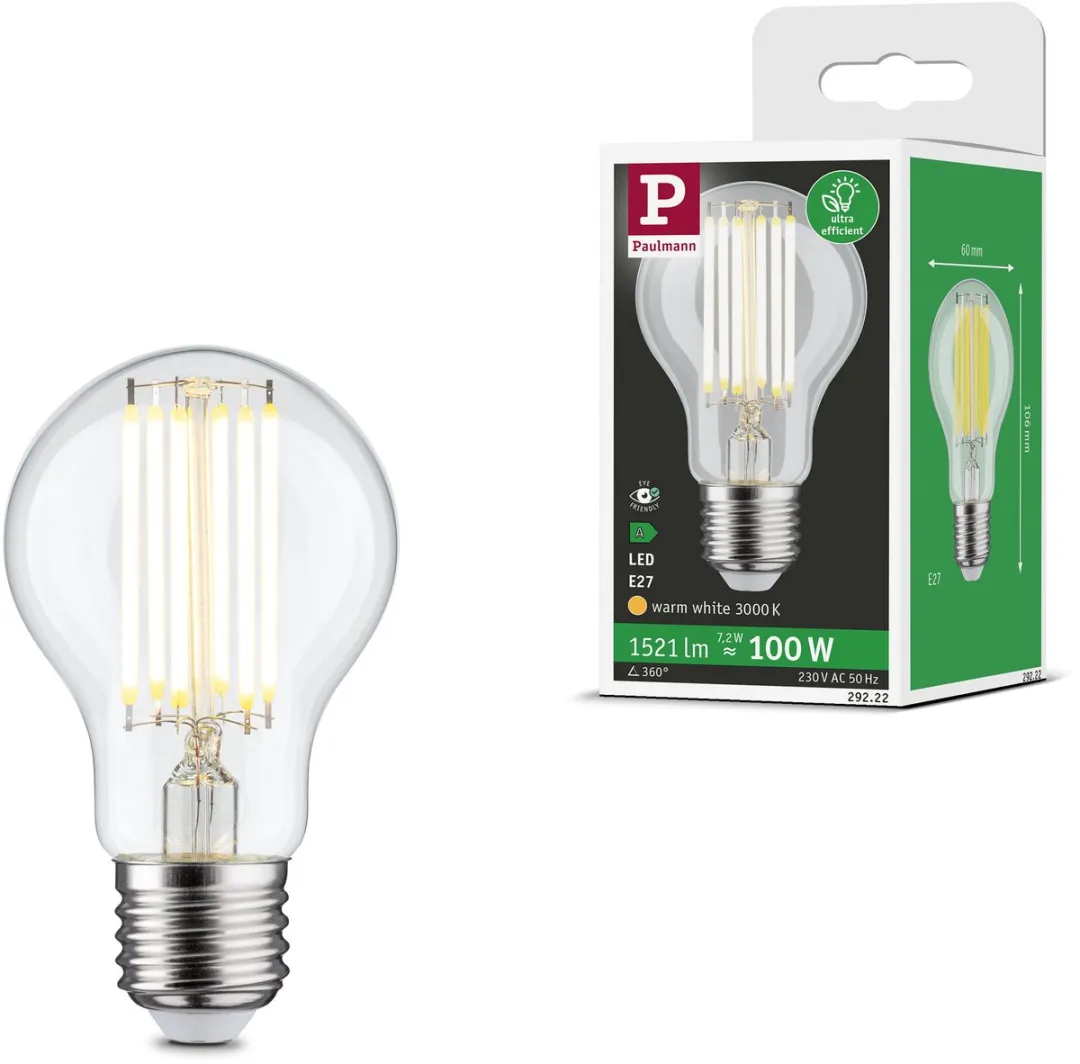 Paulmann Eco-Line LED-gloeilamp E27 7,2W 1521lm Warm wit