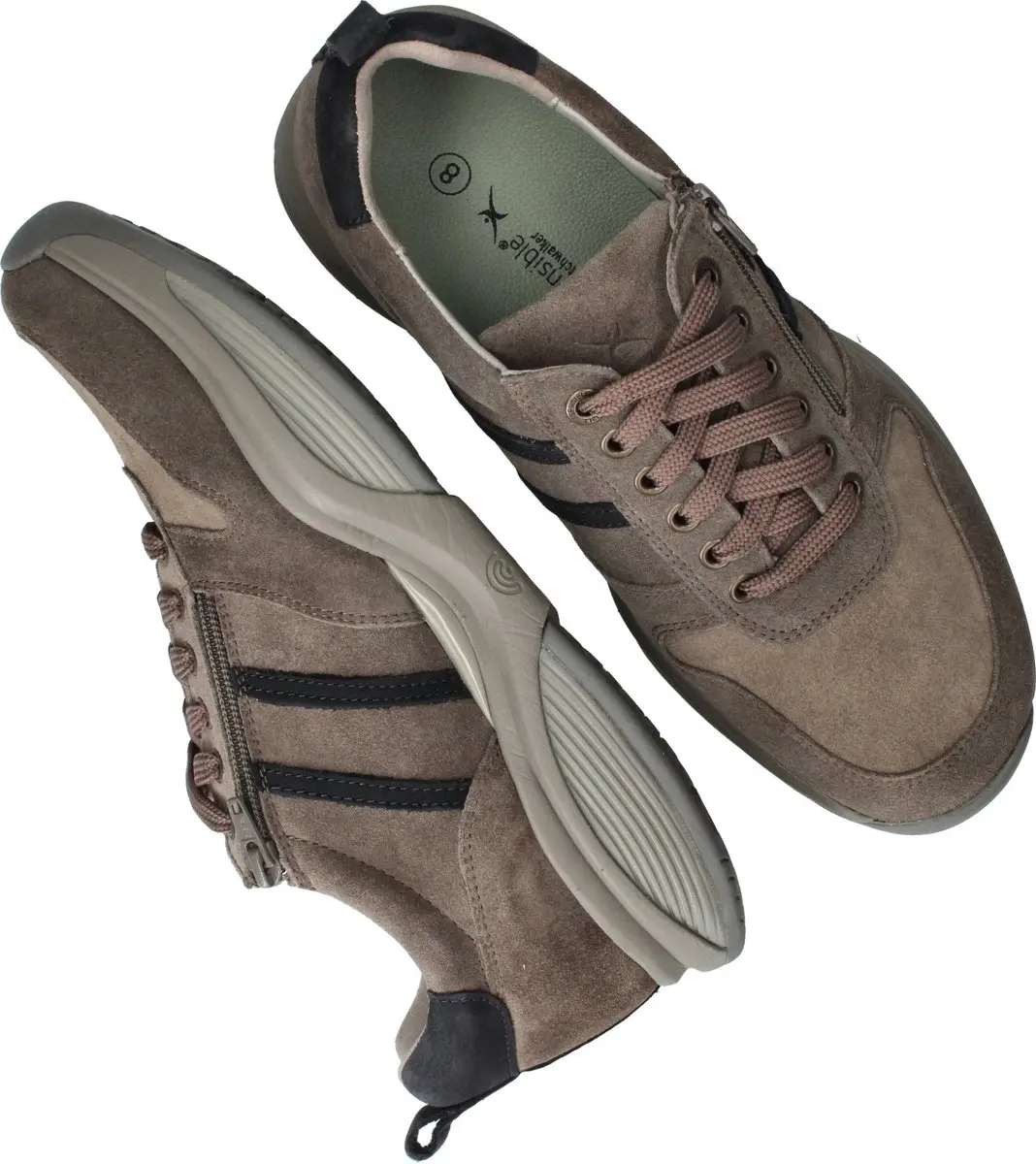Xsensible SWX3 Stretchwalker Sneakers - Heren - Taupe - afbeelding 3 van 6