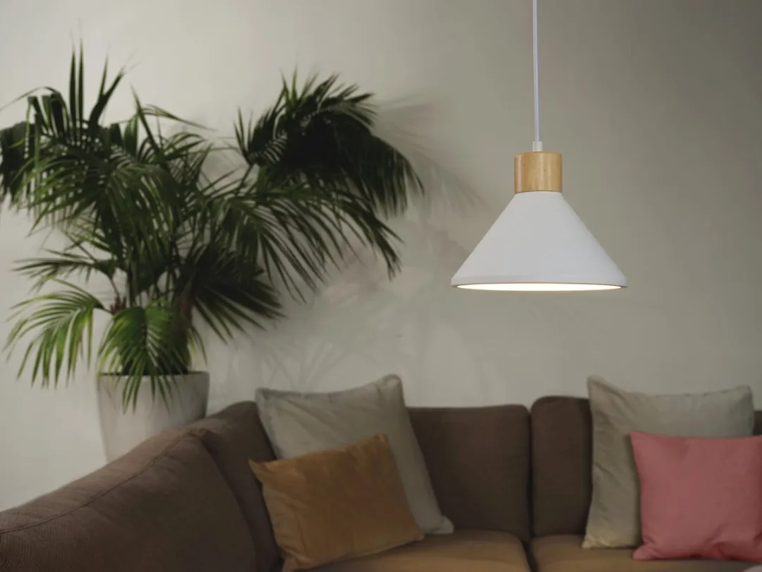 Osram Decor Plaster Wood Hanglamp 220mm - Wit|Houtdecor